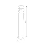 Lampy ogrodowe stojące - Nowodvorski NORIN Zewnętrzna Słupek Max moc 1x20W E27 IP44 Grafitowy 4446 - product 2