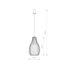 Nowodvorski CAMILLA Sufitowa Wisząca Max moc 1x40W E27  Czarny 4610 Nowodvorski CAMILLA Sufitowa Wisząca Max moc 1x40W E27  Czarny 4610
