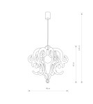 Lampy wiszące - Nowodvorski KATERINA Sufitowa Wisząca Max moc 1x60W E27  Biały 5208 - product 2