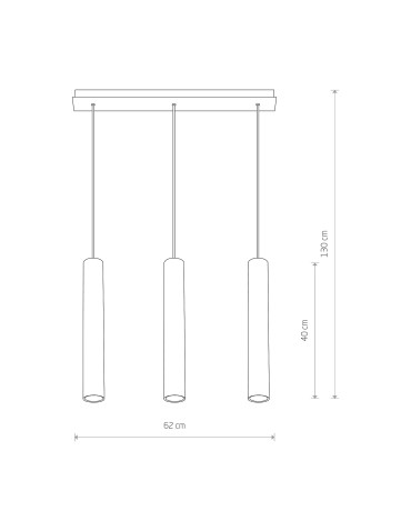 Nowodvorski EYE Sufitowa Wisząca Max moc 3x10W only LED GU10  Mosiądz 7863 - produkt 2
