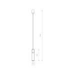 Lampy wiszące szklane - Nowodvorski CYLINDER L Sufitowa Wisząca Max moc 10W only LED GU10  Transparentny 7864 - product 2