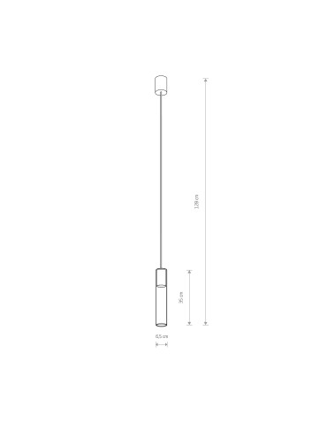 Nowodvorski CYLINDER L Sufitowa Wisząca Max moc 10W only LED GU10  Transparentny 7864 - produkt 2