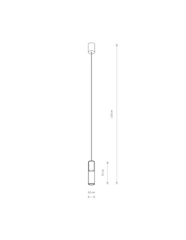 Nowodvorski CYLINDER M Sufitowa Wisząca Max moc 10W only LED GU10  Transparentny 7865 - product 2