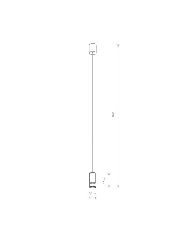 Nowodvorski CYLINDER S Sufitowa Wisząca Max moc 10W only LED GU10  Transparentny 7866 - produkt 2