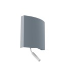 Kinkiety do czytania - Nowodvorski BORDE Ścienna Kinkiet z włącznikiem Max moc 40W, 10W only LED E27, G9  Szary 7987 - product 1