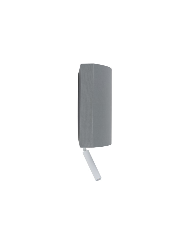 Nowodvorski BORDE Ścienna Kinkiet z włącznikiem Max moc 40W, 10W only LED E27, G9  Szary 7987