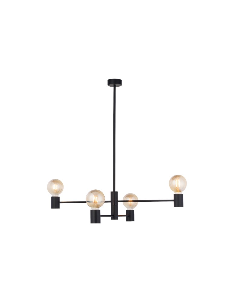 Żyrandole loftowe - Nowodvorski RADIUS Sufitowa Wisząca Max moc 4x60W E27  Czarny 7931 - product kolory-swiatla.pl 2