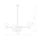 Żyrandole loftowe - Nowodvorski RADIUS Sufitowa Wisząca Max moc 4x60W E27  Czarny 7931 - product 3