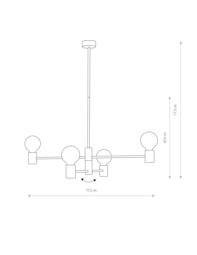 Żyrandole loftowe - Nowodvorski RADIUS Sufitowa Wisząca Max moc 4x60W E27  Czarny 7931 - product kolory-swiatla.pl 3