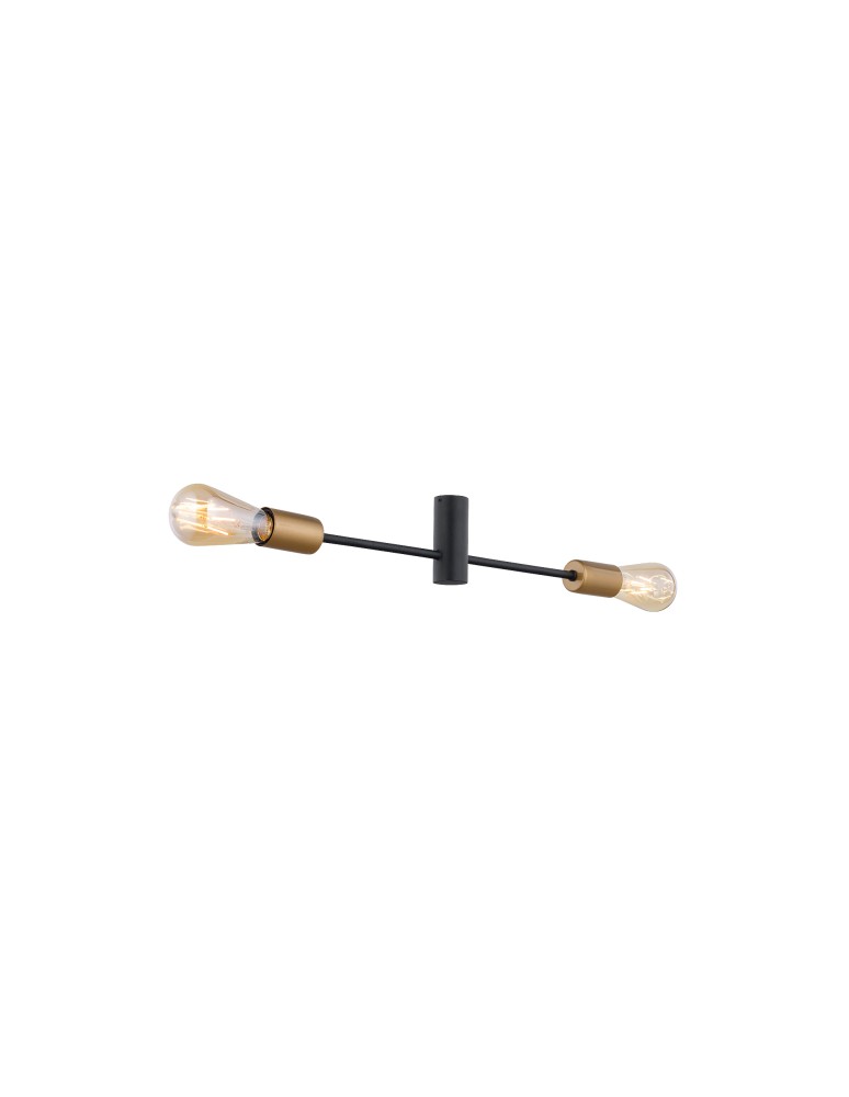 Nowodvorski ROTOR Sufitowa Plafon Max moc 2x60W E27  Czarny 7934