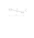 Lampy sufitowe loftowe - industrialne - Nowodvorski ORBIT Sufitowa Plafon Max moc 2x8W GX53  Czarny 7943 - product 3