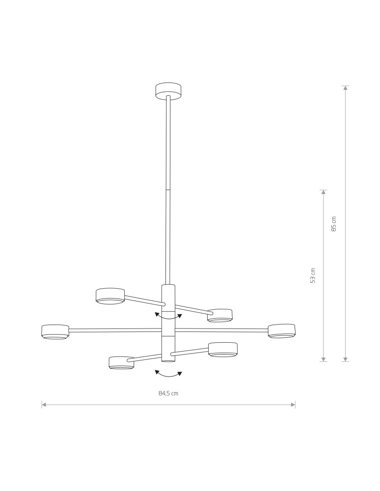 Nowodvorski ORBIT Sufitowa Wisząca Max moc 6x8W GX53 Czarny 7946 Nowodvorski ORBIT Sufitowa Wisząca Max moc 6x8W GX53 Czarny 7946