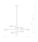 Nowodvorski ORBIT Sufitowa Wisząca Max moc 6x8W GX53 Biały 7942 Nowodvorski ORBIT Sufitowa Wisząca Max moc 6x8W GX53 Biały 7942