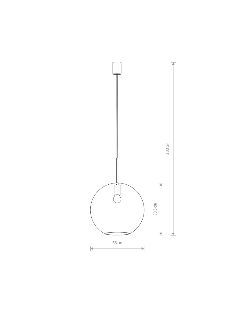 Nowodvorski SPHERE XL Sufitowa Wisząca Max moc 40W E27  Transparentny 7846
