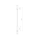 Lampy wiszące - Nowodvorski BATON Sufitowa Wisząca Max moc 10W only LED E27  Mosiądz 7851 - product 3