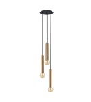 Lampy wiszące potrójne - Nowodvorski BATON Sufitowa Wisząca Max moc 10W only LED E27  Mosiądz 7855 - product 1