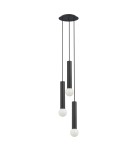 Lampy wiszące potrójne - Nowodvorski BATON Sufitowa Wisząca Max moc 10W only LED E27  Czarny 7856 - product 1