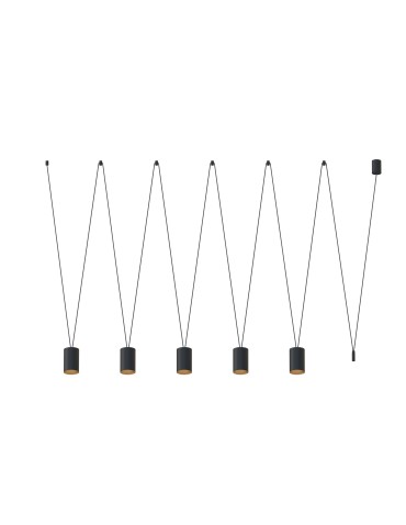 Nowodvorski MORE TONE Sufitowa Wisząca Max moc 10W only LED GU10  Czarny 7817