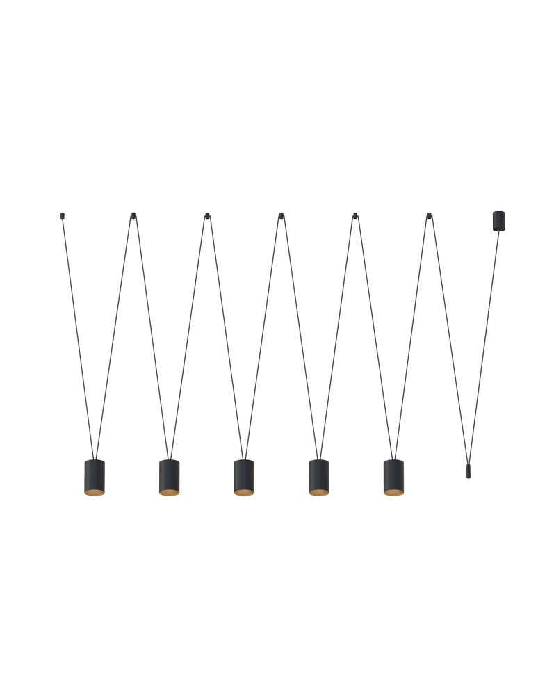 Nowodvorski MORE TONE Sufitowa Wisząca Max moc 10W only LED GU10  Czarny 7817