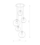 Lampy wiszące - Nowodvorski VETRO Sufitowa Wisząca Max moc 60W E27  Dymiony 7642 - product 3