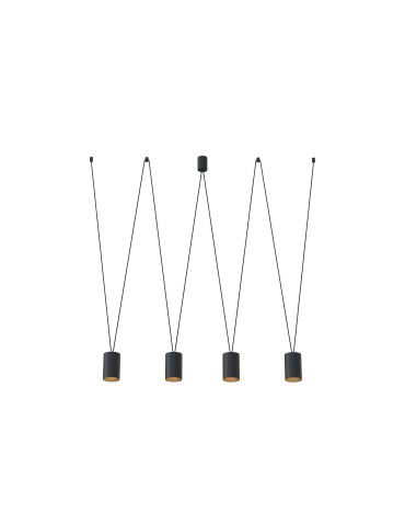 Nowodvorski MORE TONE Sufitowa Wisząca Max moc 10W only LED GU10  Czarny 7814
