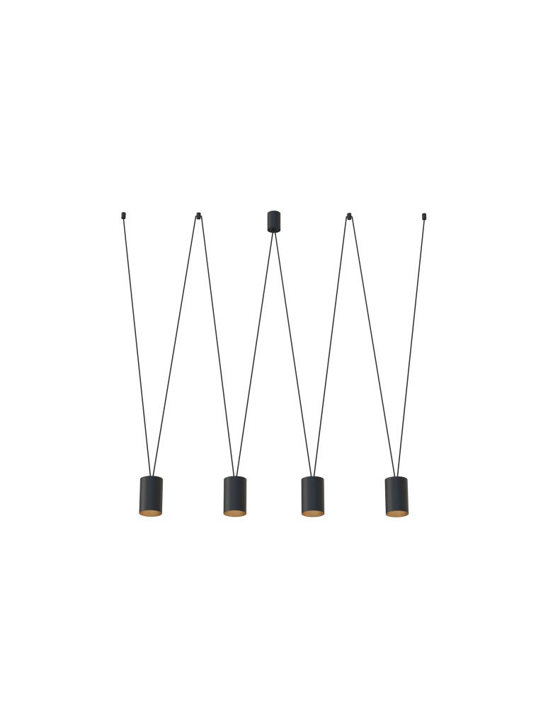 Nowodvorski MORE TONE Sufitowa Wisząca Max moc 10W only LED GU10  Czarny 7814