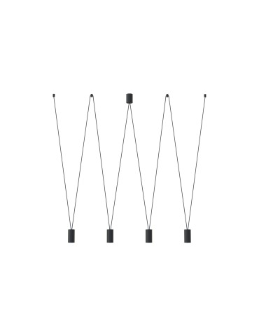 Nowodvorski MORE EYE Sufitowa Wisząca Max moc 10W only LED GU10  Czarny 7822