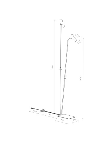 Nowodvorski MONO Podłogowa Max moc 10W only LED  Czarny 7718 - produkt 2