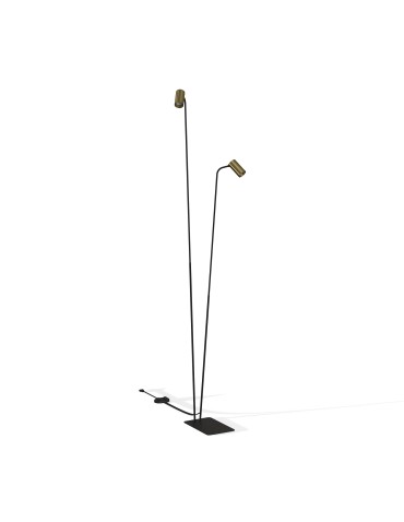 Nowodvorski MONO Podłogowa Max moc 10W only LED GU10  Mosiądz 7712
