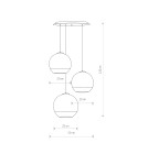 Lampy wiszące potrójne - Nowodvorski GLOBE PLUS Sufitowa Wisząca Max moc 60W E27  Chrom 7607 - product 2