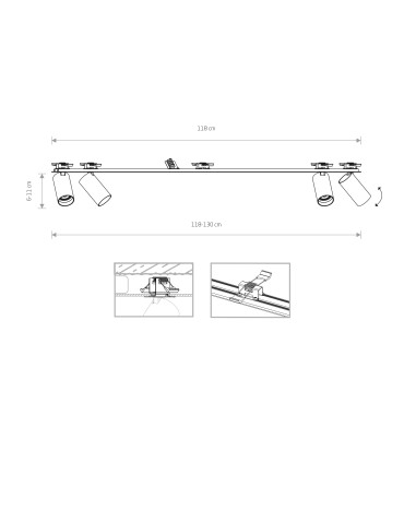 Nowodvorski MONO SURFACE Spot Podtynkowa Max moc 10W only LED GU10  Czarny 7836 - produkt 2