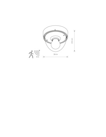 Nowodvorski NOOK SENSOR Sufitowa Plafon Max moc 1X10W only LED E27 IP44 Złoty 7975 - product 2