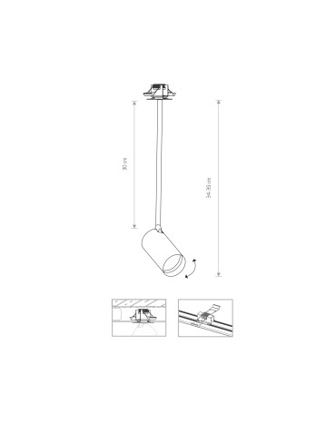 Nowodvorski MONO SURFACE LONG M Spot Podtynkowa Max moc 10W only LED  Czarny 7681 - produkt 2