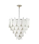Lampy wiszące glamour - Cosmolight Lampa wisząca PALERMO P21473WH nikiel, biały - product 2