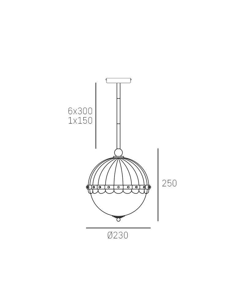 Lampy wiszące w kolorze mosiądz - Cosmolight Lampa wisząca PRALINES P01220BR mosiądz - product kolory-swiatla.pl 3
