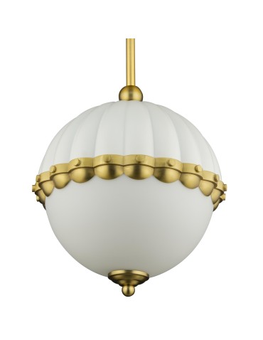 Cosmolight Lampa wisząca PRALINES P01206WH biały, mosiądz