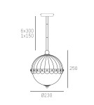 Lampy wiszące - Cosmolight Lampa wisząca PRALINES P01213BK czarny, mosiądz - product 3