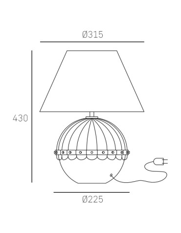 Cosmolight Lampa stołowa PRALINES T01282BR mosiądz - produkt 2