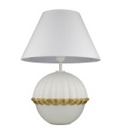Lampy stołowe z abażurem - Cosmolight Lampa stołowa PRALINES T01268WH biały, mosiądz - product 1