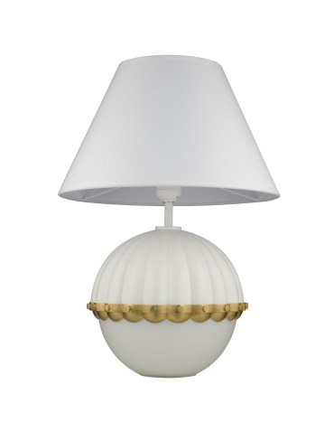 Cosmolight Lampa stołowa PRALINES T01268WH biały, mosiądz