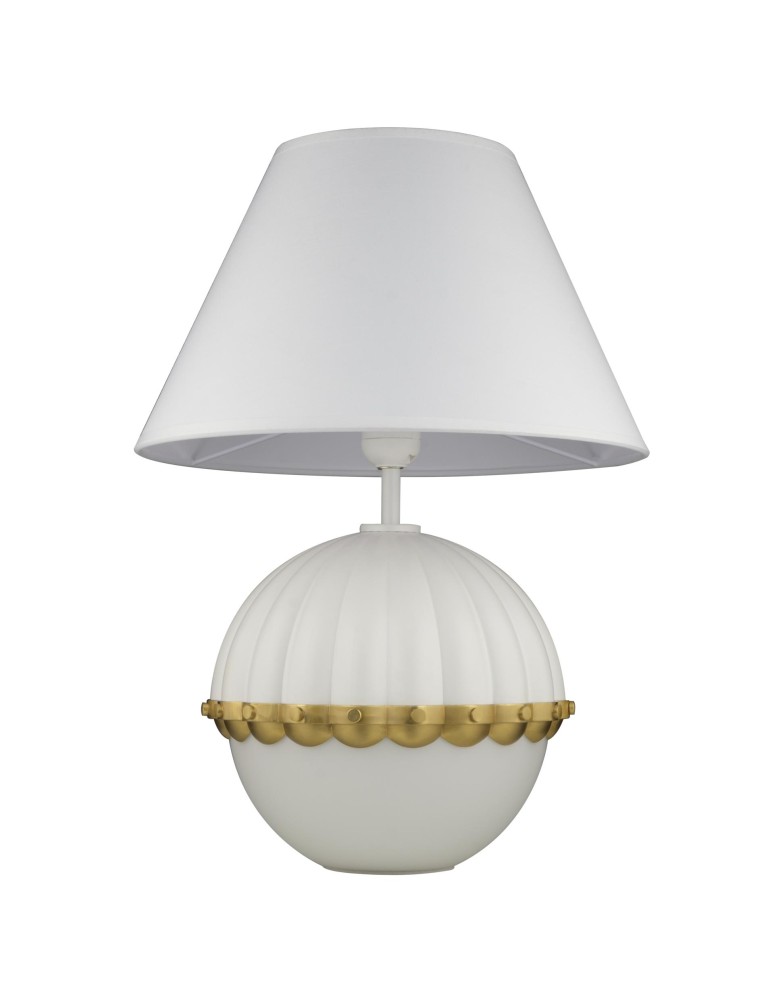 Cosmolight Lampa stołowa PRALINES T01268WH biały, mosiądz