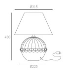 Lampy stołowe z abażurem - Cosmolight Lampa stołowa PRALINES T01268WH biały, mosiądz - product 2
