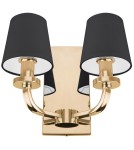 Kinkiety z abażurem - CosmoLight Kinkiet NEW YORK W02510AU-BK złoty - product 1