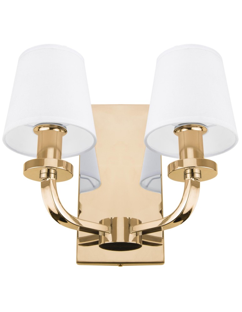 Kinkiety z abażurem - CosmoLight Kinkiet NEW YORK W02510AU-BK złoty - product kolory-swiatla.pl 2