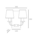 Kinkiety z abażurem - CosmoLight Kinkiet NEW YORK W02510AU-BK złoty - product 3