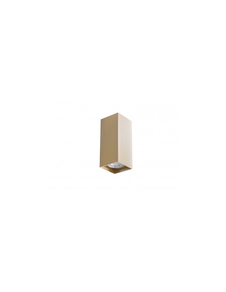 Oprawy sufitowe na wymienne źródło światła - Azzardo Natynkowa VELIA SQUARE 2 (brass) 2xGU10 złota AZ4402 - produkt kolory-swiatla.pl 2