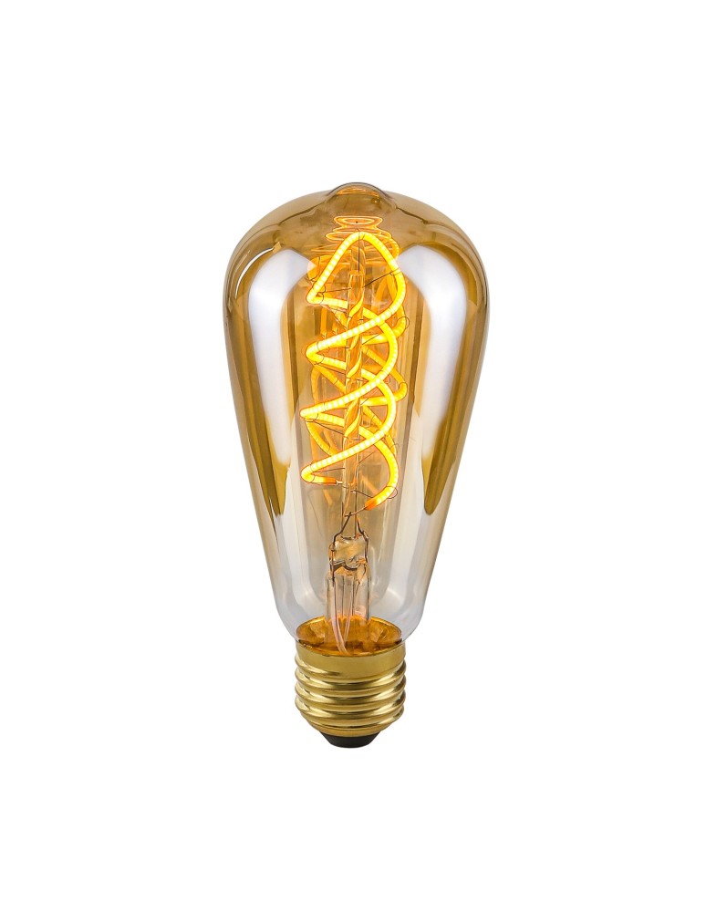 ITALUX  Spiral Amber Żarówka LED E27 4W 2200K 90lm Bursztynowy LDS-ST64-SA ST64 ITALUX  Spiral Amber Żarówka LED E27 4W 2200K 90lm Bursztynowy LDS-ST64-SA ST64