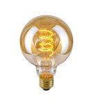Żarówki Edisona LED E27 230V - ITALUX Spiral Amber Żarówka LED E27 4W 2200K 90lm Bursztynowy LDS-G95-SA G95 - product 1