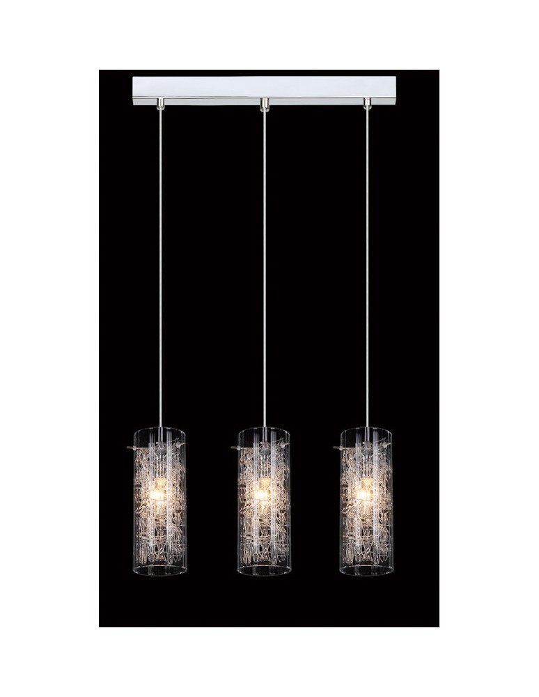 Lampy wiszące - ITALUX Ibiza Wisząca E14 3x40W Chrom MDM1903/3 - produkt kolory-swiatla.pl 1