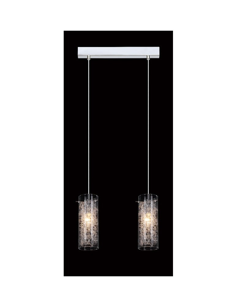 Lampy wiszące - ITALUX Ibiza Wisząca E14 2x40W Chrom MDM1903/2 - produkt kolory-swiatla.pl 1